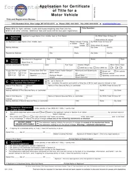 Fill a Valid Montana Mv1 Form